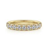 14K Y Gold .80ctw French Pave Diamond Band