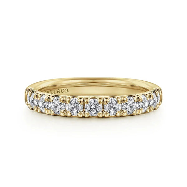 14K Y Gold .80ctw French Pave Diamond Band