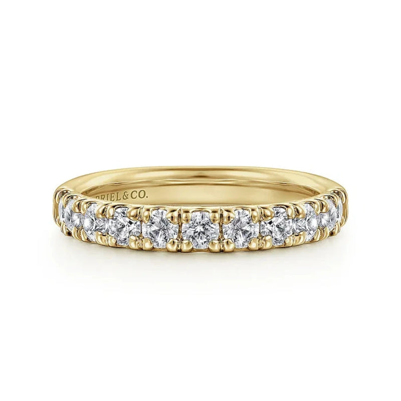 14K Y Gold .80ctw French Pave Diamond Band