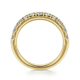 14K Y Gold .80ctw French Pave Diamond Band