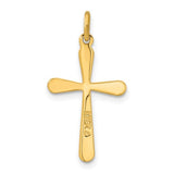 YGP Sterling Solid High Polished Tapered Edge Cross