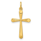 YGP Sterling Solid High Polished Tapered Edge Cross