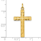 YGP Sterling Solid Dia Cut Fancy Cross