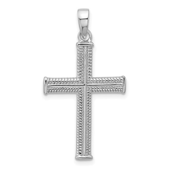 SS Solid Cross with Textured Edges