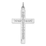 SS Solid Large Flat Crucifix Pendant