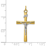 SS Two-Tone Solid Crucifix