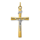 SS Two-Tone Solid Crucifix