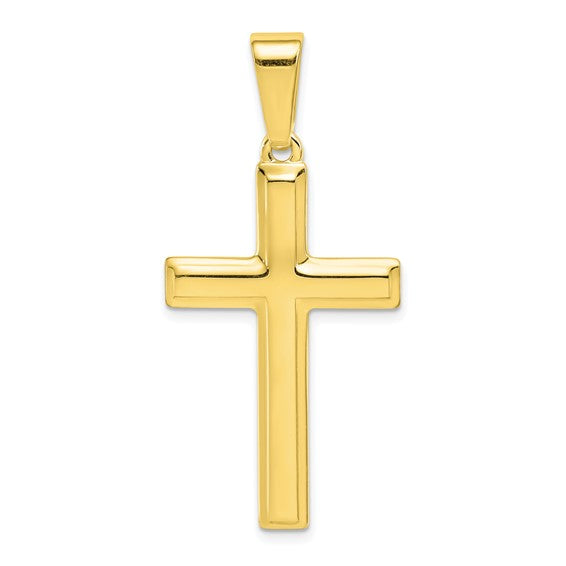 YGP Sterling Solid Square Edge Cross