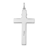 SS Two-Tone Solid Cross with Rosary