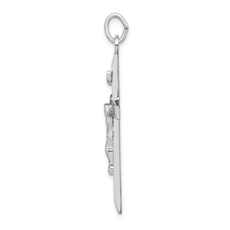 SS Solid Brushed Finish Crucifix Pendant