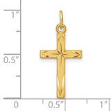 YGP Sterling Solid Dia Cut Cross