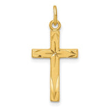 YGP Sterling Solid Dia Cut Cross