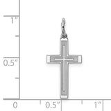 SS Small Satin Finish Line Design Cross