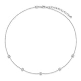 SS CZ 19" Chloe Rondelle Station Necklace