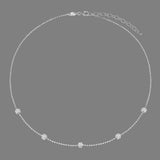 SS CZ 19" Chloe Rondelle Station Necklace
