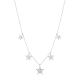 SS 18" CZ 5 Star Necklace