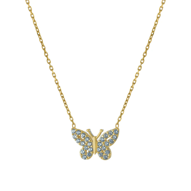 Pendentif papillon YGP Sterling Dainty CZ