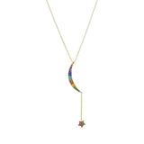 Pendentif lune/étoile multicolore YGP Sterling