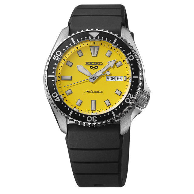 Men's Seiko Watch 5 Sport Yellow Dial SRPL87