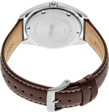 Men's Seiko Watch Brown Band Green Dial SUR449