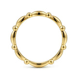 14K Y Gold 1.8mm Beaded Stack Ring