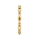 14K Y Gold 1.8mm Beaded Stack Ring