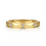 14K Y Gold 0.04ctw 2.5mm G/SI2 High Polished Diamond Ring
