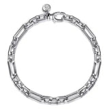SS 8.5" Hollow Figaro Chain Bracelet