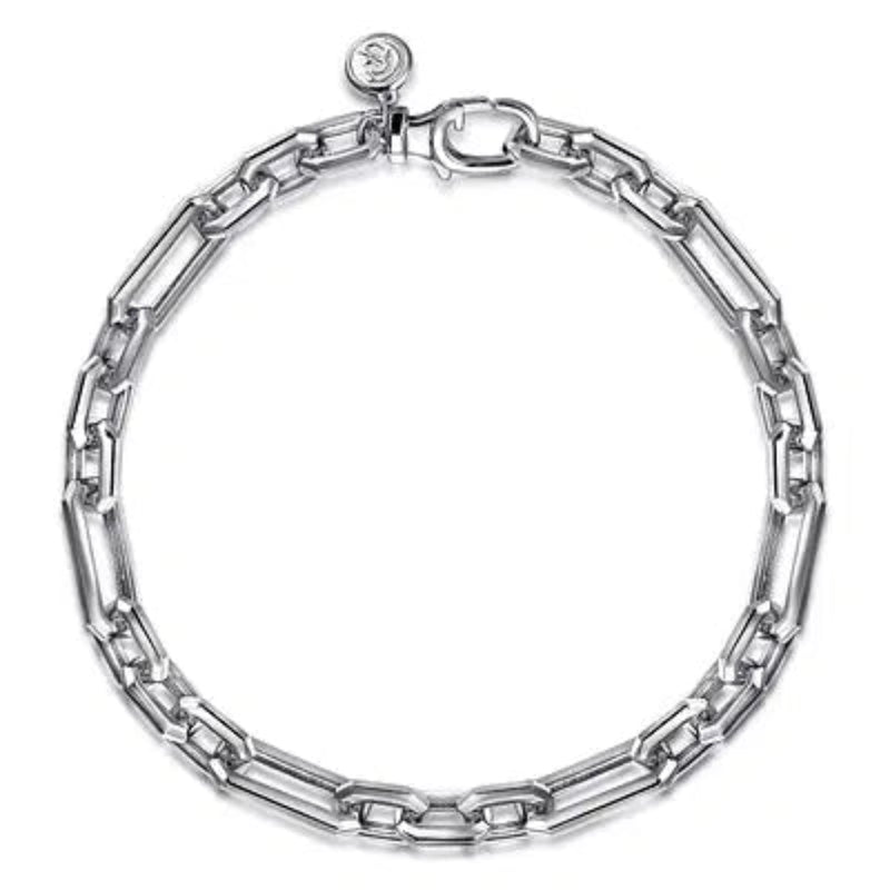 SS 8.5" Hollow Figaro Chain Bracelet