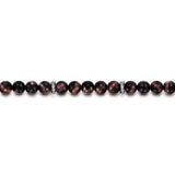 SS 8" 6mm Tiger Eye Beaded Bracelet