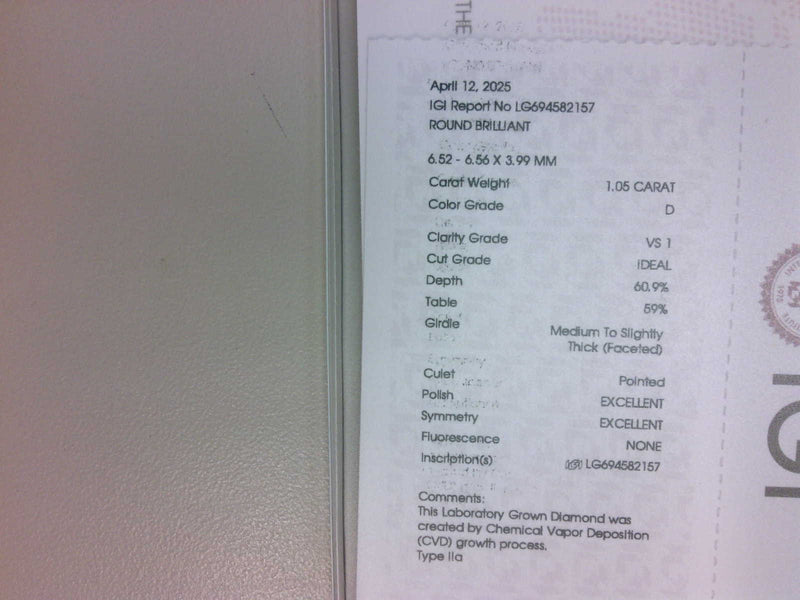 14K W Gold 2.10ctw D/VS1 Lab-Created Diamond Earrings IGI