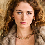 Brass YGP Cleopatra Grande Link Necklace 16"+2''