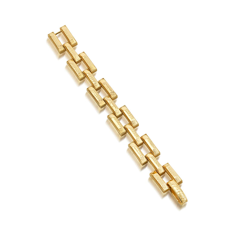 Brass YGP  Pathway Link Bracelet 7.5"
