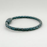 Black Leather & Carbon Fiber Men’s Bracelet - Walter Bauman Jewelers