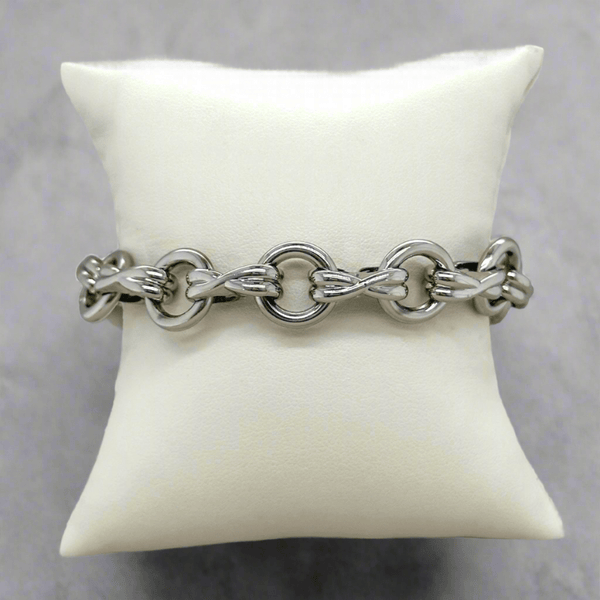 Brass RDM Plated Round Link Bracelet - Walter Bauman Jewelers