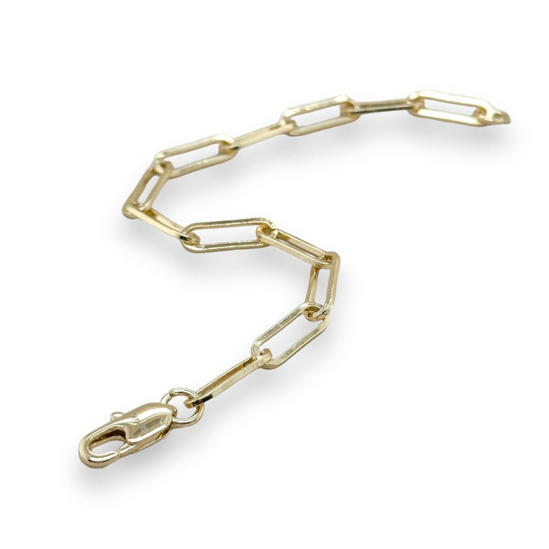 Brass YGP 7" Paperclip Bracelet - Walter Bauman Jewelers