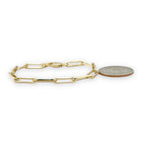 Brass YGP 7" Paperclip Bracelet - Walter Bauman Jewelers