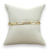 Brass YGP 7" Paperclip Bracelet - Walter Bauman Jewelers