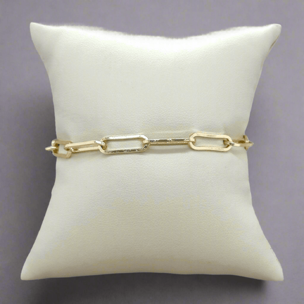 Brass YGP 7" Paperclip Bracelet - Walter Bauman Jewelers