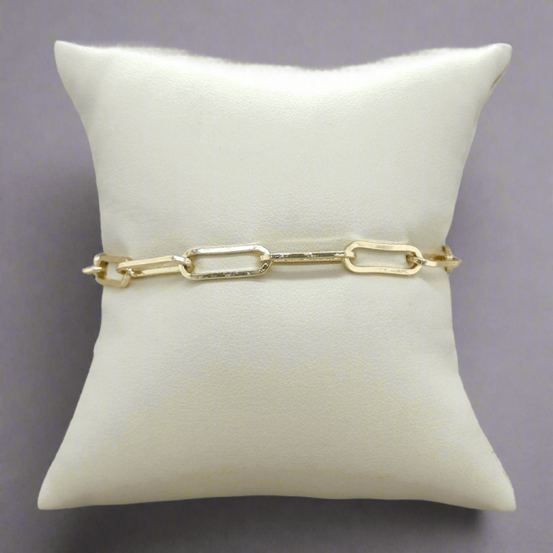 Brass YGP 7" Paperclip Bracelet - Walter Bauman Jewelers