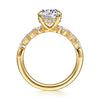 14K Y Gold 0.47ctw G/SI1 Diamond Hidden Halo Engagement Ring