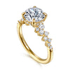 14K Y Gold 0.47ctw G/SI1 Diamond Hidden Halo Engagement Ring
