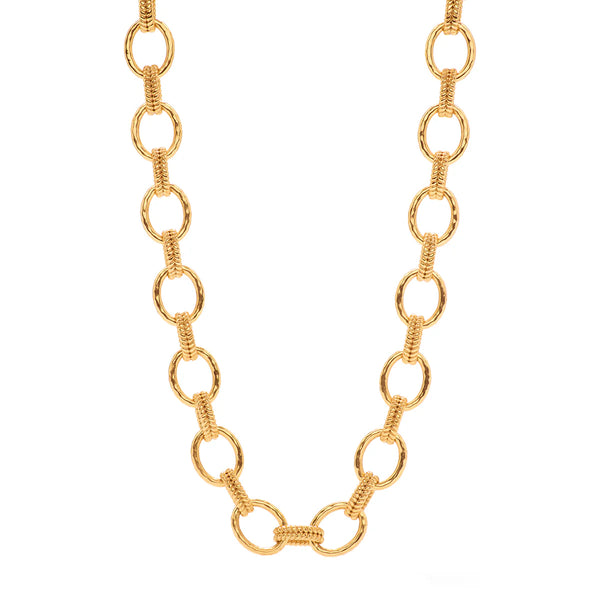 Brass YGP Cleopatra Regal Link Necklace 16"+2''