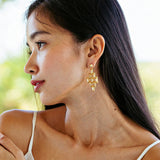 Brass YGP Pathway Post Drop Earrings