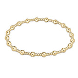 14K Yellow Gold Filled 5mm and 2mm Classic Sincerity Pattern Bead Bracelet