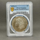 Estate 0.9 Fine Silver 1878 - CC Morgan Dollar PCGS AU 92 - Walter Bauman Jewelers