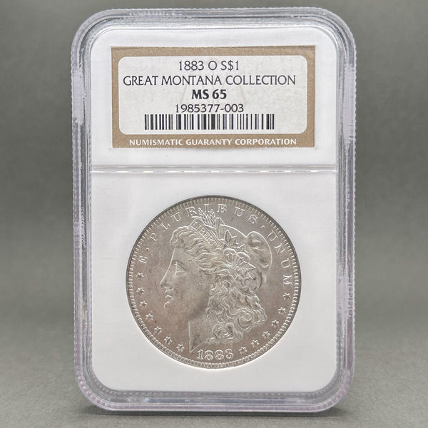Estate 0.9 Fine Silver 1883 - O $1 Morgan Dollar MS 65 - Walter Bauman Jewelers