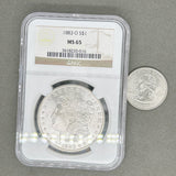 Estate 0.9 Fine Silver 1883 - O $1 Morgan Dollar NGC MS 65 - Walter Bauman Jewelers
