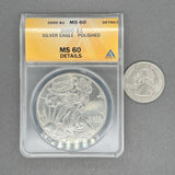 Estate 0.9 Fine Silver 2000 - P Silver Eagle MS 60 - Walter Bauman Jewelers