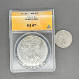 Estate 0.9 Fine Silver 2013 American Eagle MS 67 - Walter Bauman Jewelers